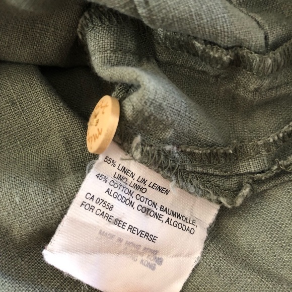 🎉3 For 15$🎉Mexx Green Linen Cotton Tunic Button Down Size 18 Months - Picture 5 of 5